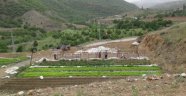 Hortum bahçe ve seralara zarar verdi