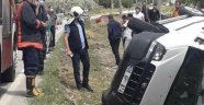 Köpeğe çarpmamak için manevra yaptı araç takla attı: 1 yaralı