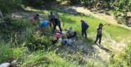 Elektrikli bisiklet uçuruma yuvarlandı