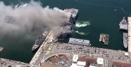 ABD'de yanan savaş gemisinde 21 kişinin yaralandığı açıklandı