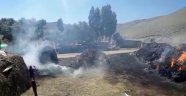 Ağrı'da çıkan yangında 110 ton ot küle döndü