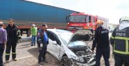 Aksaray'da 2 otomobil çarpıştı: 5 yaralı