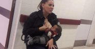 Arjantin'de bir kadın polisin aç kalan bebeği emzirmesi herkesi duygulandırdı