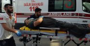 Bacağını spiralle kesen kişi ağır yaralandı