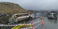 Başakşehir'de su tanker devrildi: 1 yaralı