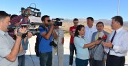 Başkan Çakır, basın mensupları ile birlikte Yeni Katı Atık Sahası'nda incelemelerde bulundu,