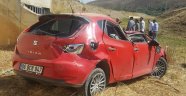 Bingöl'de otomobil şarampole yuvarlandı: 1 yaralı