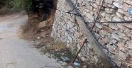 Budama sırasında devrilen ağaç köyün başına iş açtı