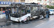 Çanakkale'de halk otobüsü alev alev yandı