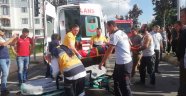 Çekici ile motosiklet çarpıştı: 1 yaralı