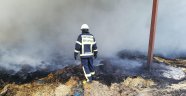 Çiftlik yangını 5 saatte söndürüldü