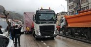 Dev enerji kazanı şehir merkezinden böyle geçti