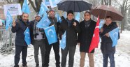 Doğu Türkistan zulmü Brüksel'de protesto edildi