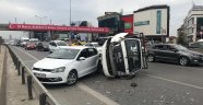 E5'te art arda iki kaza trafiği felç etti