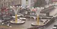 Erzurum'da kar yağışı etkili oluyor