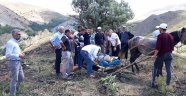 Eşekle uçuruma yuvarlandı, 112 ekipleri kurtardı