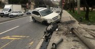 Eyüpsultan'da kaza yapan sürücü olay yerinden kaçtı