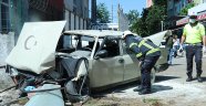 Freni patlayan otomobil bahçeye uçtu: 2'si çocuk 5 yaralı