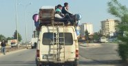 Gaziantep'te tehlikeli yolculuk