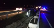 Hafif ticari araç devrildi: 5 yaralı