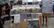 Hong Kong'da protestolar havaalanına sıçradı