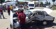 İki otomobil çarpıştı: 2 Yaralı