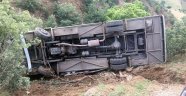 İşçi servisi şarampole yuvarlandı! 7 yaralı