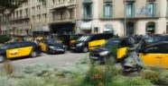 İspanyalı taksicilerden Uber protestosu