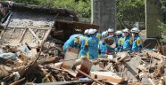 Japonya'da sel felaketinin ardından yıkım böyle görüntülendi