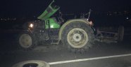 Kamyon traktöre çarptı: 1 yaralı