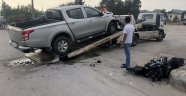 Kamyonete çarpan motosiklet üzerindeki 2 liseli ağır yaralandı