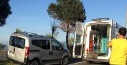 Kamyonetin çarptığı yaya yaralandı