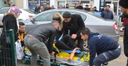 Karaman'da motosikletin çarptığı yaya yaralandı