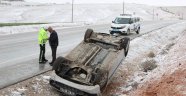 Karaman'da otomobil takla attı: 1 yaralı