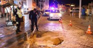 Karaman'ın en işlek caddesinde yol çöktü