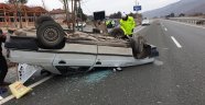 Kastamonu'da otomobil takla attı: 2 yaralı