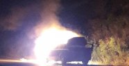 Kaymakam ve koruması yanan araçtan son anda kurtuldu