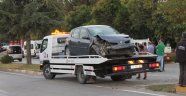 Kazayı sürücüler yara almadan atlattı