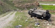 Kontrolden çıkan araç takla attı: 2 yaralı