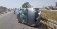 Kontrolden çıkan otomobil takla attı: 2 yaralı