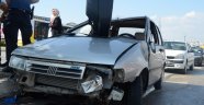 Kontrolden çıkan otomobil takla attı