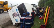 Kütahya'da otobüs devrildi: 1 ölü, 16 yaralı