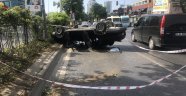 Levent'te otomobil takla attı: 1 yaralı