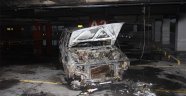 LPG deposu patlayan otomobil küle döndü