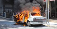 LPG'li otomobil alev topuna döndü
