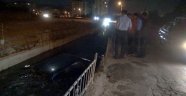 Malatya'da Otomobil Kanala Düştü