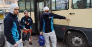 Malatya'da yolcu minibüsleri dezenfekte ediliyor