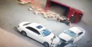 Malatya'da 6 kişinin yaralandığı kaza güvenlik kamerasına yansıdı