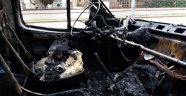 Manisa'da midibüs alev alev yandı