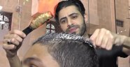 Mısırlı berberden ürperten saç kesimi
